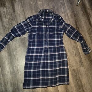 Men's Navy Plaid Shirt